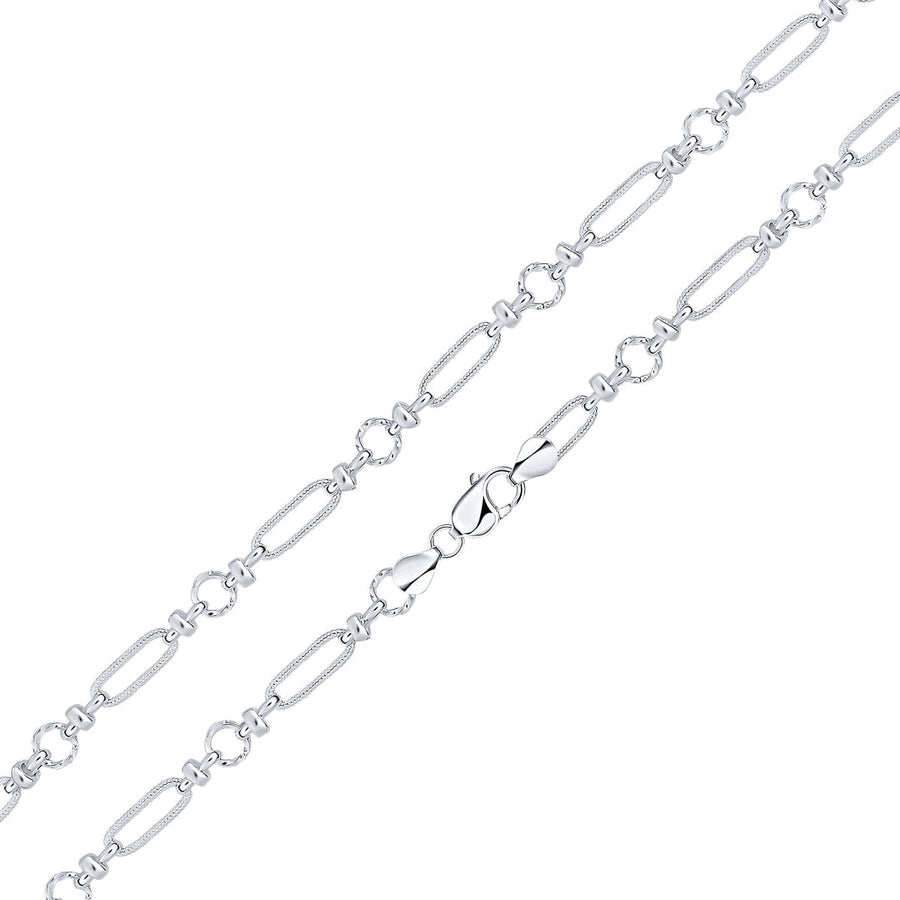 Silver Fancy Link Necklace