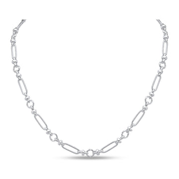 Silver Fancy Link Necklace