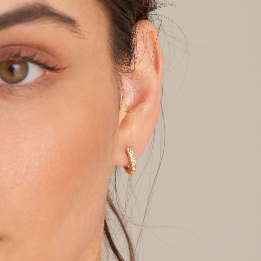 Ania Haie - Gold Glam Huggie Hoop Earrings