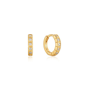 Ania Haie - Gold Glam Huggie Hoop Earrings