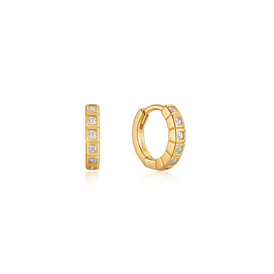 Ania Haie - Gold Glam Huggie Hoop Earrings