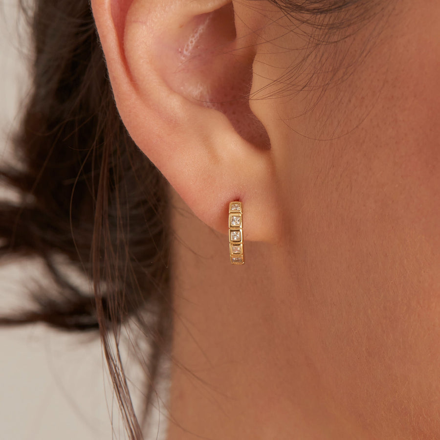 Ania Haie - Gold Glam Huggie Hoop Earrings