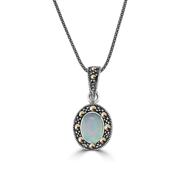 Marcasite Opal Pendant