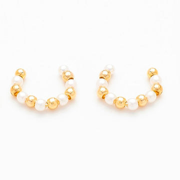 Knight & Day - Pearl & Gold Ear Cuffs