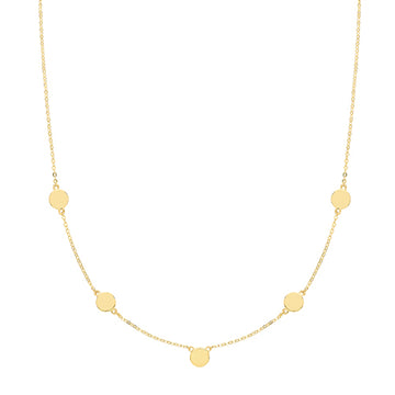 9ct Gold Disc Necklace