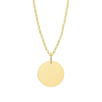 9ct Yellow Gold Disc Necklace